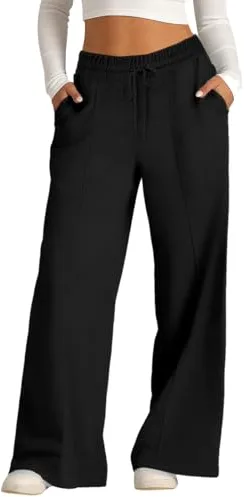 Neteson Pantalones de Chándal para Mujer Pantalón Deportivo Largos Casual con Bolsillos Pantalones Jogger Sueltos Cómodos Elastica Cintura Alta para Correr Fitness Jogging Running