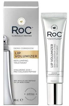 RoC Derm Correxion Lip Volumizer | Bálsamo Rellenador para Labios con Ácido Hialurónico y Péptidos de Colágeno | 10 ml