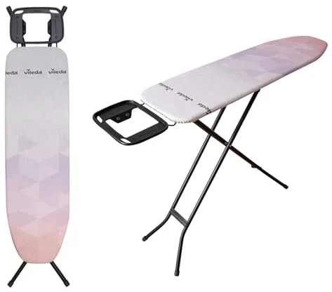 Vileda Tabla de Planchar Diamond S | Más Duradera, como Nueva | Compacta y Ligera | Altura Ajustable hasta 91 cm