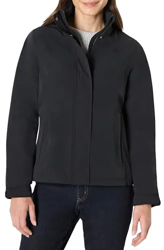 Amazon Essentials Chaqueta Impermeable Ligera, Plegable y de Corte Estándar Mujer, Negro, L