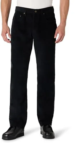 Amazon Essentials Pantalones de Pana de Corte Recto con 5 Bolsillos Hombre, Negro, 29W / 30L