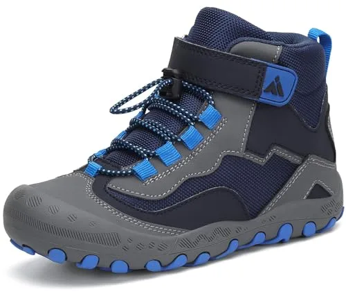 Mishansha Niños Zapatillas de Senderismo Ligeras Antideslizante Zapatos para Trekking Montaña Botas Unisex Transpirables Niño Sneakers Calzado Casuales Azul Marino 27 EU
