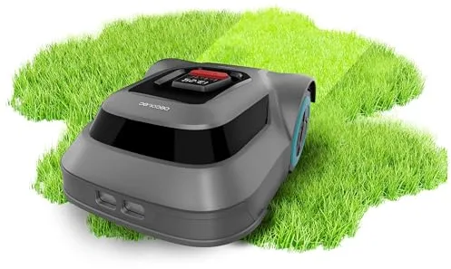 Cecotec Robot Cortacésped sin Cable para 500m2 Conga Grasshopper 500 Map Connected. Motor Digital Brushless, App, Corte Ordenado, Pendiente Máxima 45%, Regulador de Hojas de Corte, Sensor de Lluvia