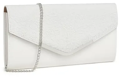 Miss Lulu lutch Fiesta de Lujo para Mujer con Correa Ajustable | Bolsos de Mano Mujer Elegantes para Bodas, Cenas o EventosM