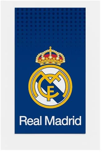 SaoTi Toalla Playa Grande Madrid Futbol - Algodón 320g - 75x150 cm - Ideal Playa, Piscina, Gimnasio y Viajes -Toalla Futbol