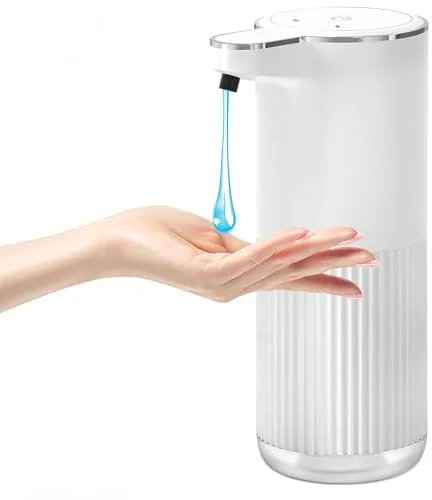 TEBOKHAD Dispensador Jabon Baño Automatico, 360​​ml Dispensador Jabon Automatico con Sensor, 4 Niveles Ajustables, USB Recargable, Resistente Al Agua IPX5, para Baños, Cocinas, Escuelas y Hoteles