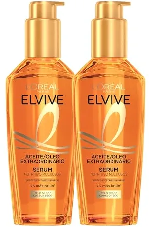 L'Oréal Paris Elvive Aceite Extraordinario, Tratamiento Sublimador Para El Cabello, Para Pelo/Cabelo Seco, Pack 2x 100 ml