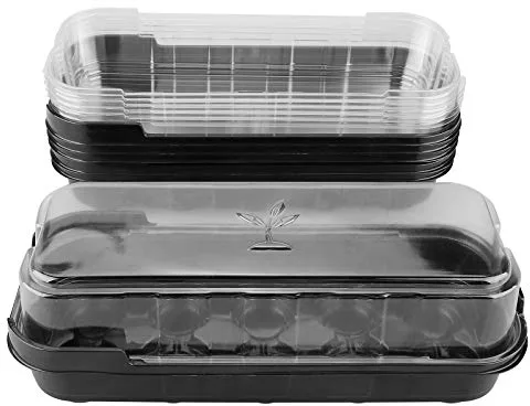 BAFOVY 10 Conjuntos Orden Mínimo, 6 Sets/Venta Verde, Kit de Arranque de Semillas de Tapa Transparente para Mini Jardín de Ventanas (3)