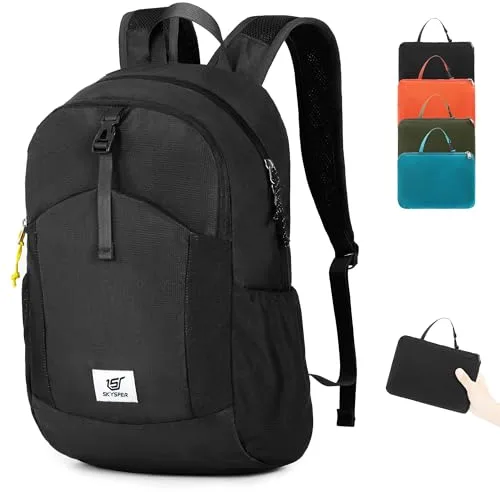SKYSPER Mochila Plegable Antirrobo con Protección RFID, 20L Mochila de Excursión Mochila Pequeña para Hombre Mujer Senderismo Viajes Sport