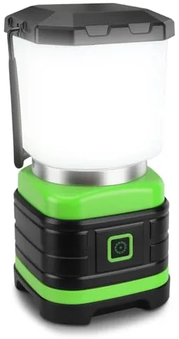 EXTRASTAR Linterna de Cámping 260 lúmenes, Lámpara de Cámping con Pilas, Luz de Cámping 2 Modos de iluminación, para Cámping, Senderismo, Pesca, Cortes de Energía