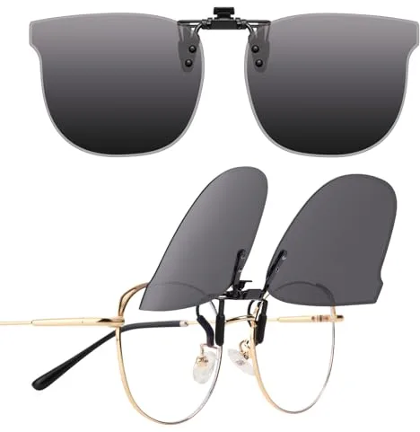 LUFF Clip-On Gafas de sol polarizadas Cat-Eye para hombres y mujeres,UV400, Antirreflejo HD | Conducción segura, Ciclismo