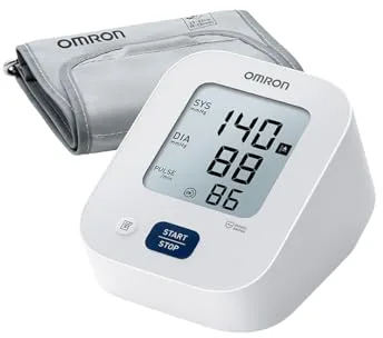 OMRON X2 Essential - Tensiómetro de brazo automático - Con indicador de hipertensión y detección de latido irregular - Memoria de hasta 30 lecturas - Validado clínicamente - Garantía 5 años - 22-32 cm