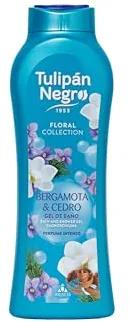 Tulipán Negro - Gel de Baño Bergamota & Cedro, Gel de Ducha Hidratante con Fragancia Floral Fresca y Duradera, 650 ml