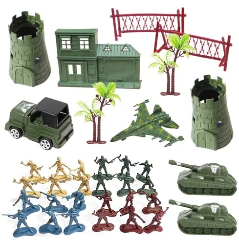38 Piezas Acción Conjunto Del Ejército Figuras Figuras De Soldado De Plástico Con Accesorios Para Armas Figuras De Soldados Del Ejército Soldados De Juguete De Plástico Regalos De Cumpleaños Para Niño