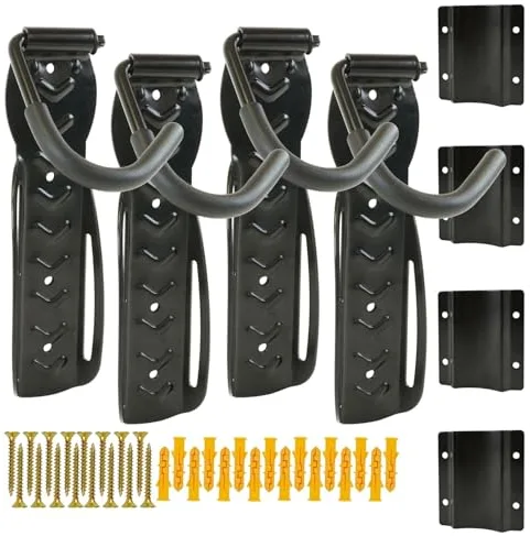 PELISPAN® 4 Soportes Para Bicicleta Pared con Protector De Pared| Gancho Bicicleta Hasta 30kg De Carga (4)