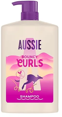 Aussie Bouncy Curls Champú 1000ml, limpia Suavemente e Hidrata el Pelo Ondulado y Rizado, enriquecido con Aceites de Jojoba, Coco y Macadamia Australiana, sin Silicona, Vegano y CrueltyFree