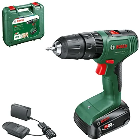Bosch taladro percutor a batería EasyImpact 18V-38 (1 batería de 2,5 Ah; sistema de 18 V; en maletín de transporte)