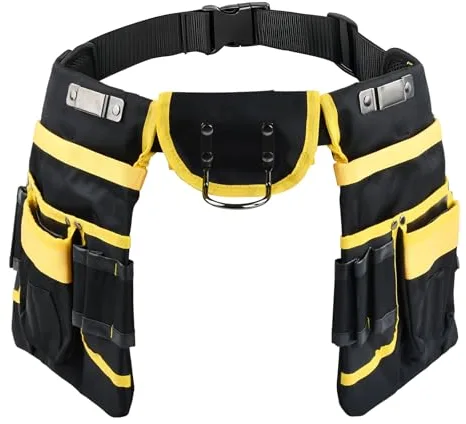 Cinturón de Herramientas Magnético Ajustable con 12/28 Bolsillos, Porta Herramientas Resistente para Electricistas, Carpinteros y Construcción, Organizador Multifuncional de Trabajo para Hombre (B)