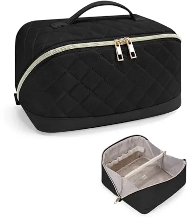 Wandering Nature Neceser Mujer Grande Maquillaje Impermeable – Bolsa de Cosméticos de Viaje con Separador Transparente, Múltiples Compartimentos y Asa – Organizador de Belleza Ideal para Regalar