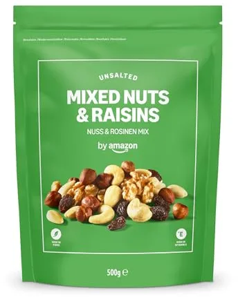 by Amazon Mezcla de Frutos Secos y Uvas Pasas - 500g