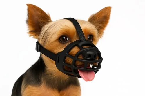 Bozal para Perros XS – Bozal de Silicona Ajustable y Suave – Seguro y cómodo para Entrenar, pasear o visitar al Veterinario – Flamingo Bozal Benzo XS