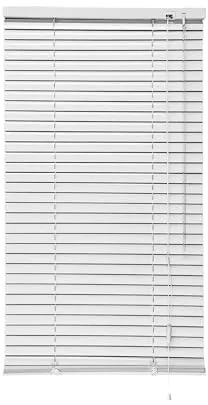 iYueMps Persiana de Aluminio 65 x 160 cm(Ancho x Alto) Persianas Venecianas Aluminio sin Taladrar de Lamas de 25 mm para Casa, Oficina, Baño, Dormitorio, Sala de Estar, Cocina - Blanco