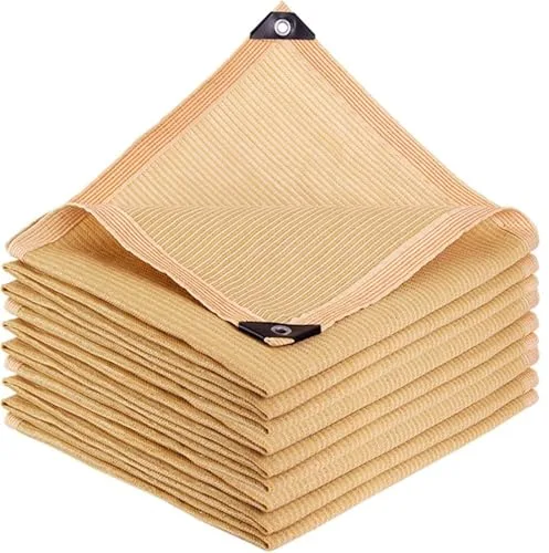 80% UV Red de Sombra Beige, Mallas de Sombreo Jardin,3x4 4x6 6x8m Tela de Sombra para Pergola, Patios, Piscinas, Plantas(3 x 4.0 m)