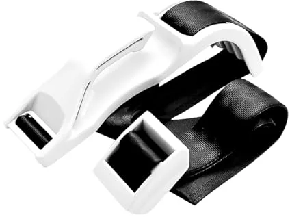 Cinturon de coche embarazada, cinturon seguridad embarazada ajustable, extensor cinturon seguridad coche, protege a Bebé y a Mamá (blanco)