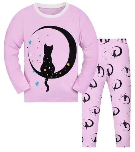 Pilipulu Pijamas Niñas Algodón Efecto Luminiscente Unicornio Gato Búho Ciervo Mangas Largas Otoño Invierno 8 Años