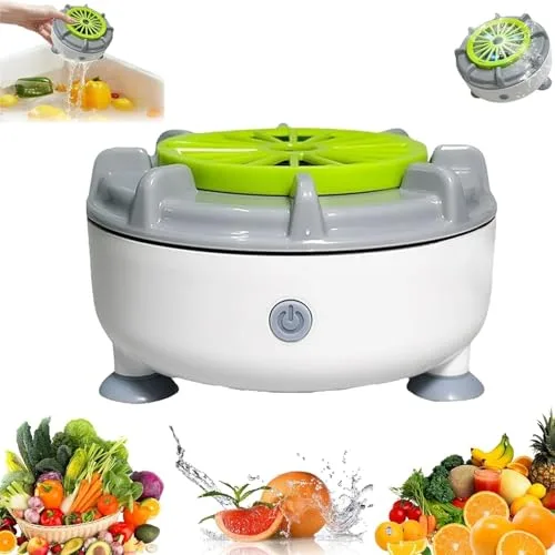 Lavadora de Frutas y Verduras Portátil, Limpiador Ultrasónico Eléctrico Recargable para Frutas, Verduras y Carne