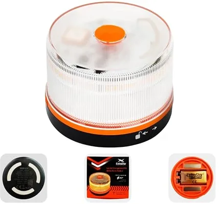 HIBRON EXTRASTAR Luz Emergencia Baliza V16 Homologada DGT con Geolocalización, Baliza Coche Conectada DGT 3.0, Datos Incluidos hasta 12/2038