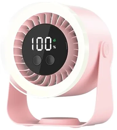 Ventilador de escritorio silencioso, ventilador de aire frío silencioso con 10 velocidades, circulador de aire silencioso recargable por USB para apartamentos, caravanas, lugar de trabajo, tienda de
