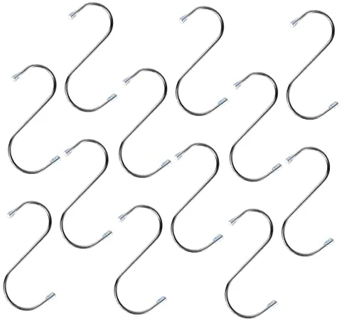 ULTECHNOVO 12 piezas Gancho S Inoxidable para Colgar Ropa y Toallas de Ganchos Multiusos para Puerta Capacidad de Carga para Cocina y Oficina