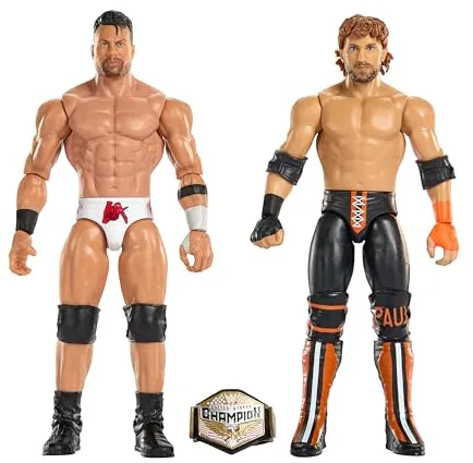 Mattel WWE Main Event Showdown Series24 LA Knight y Logan Paul, Conjunto de 2 Figuras de acción coleccionables de 15,24cm, JHJ55