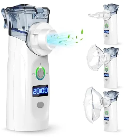 VEDASAN Nebulizador Portátil, Recargable USB-C, Inhalador para Adultos y Niños, Uso Doméstico y Viaje