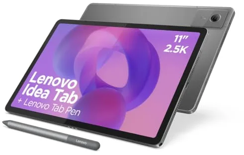 Lenovo Idea Tab – Tablet 11" 2.5K (MediaTek Dimensity 6300, 8 GB RAM, 128 GB UFS, 90 Hz, 4 Altavoces, Wi-Fi 5, Bluetooth 5.2, Android 15) Color Gris – Incluye Tab Pen