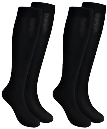 Losvcbcx 2/4/6/7 pares de calcetines de compresión para mujeres de 15 a 20 mmHg, los mejores calcetines deportivos y médicos para correr, vuelos, viajes, enfermeras