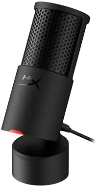 HyperX Solocast 2 - Micrófono Condensador USB patrón cardioide, Juegos, Streaming, podcasts, PC, Twitch, Youtube, Discord, Negro