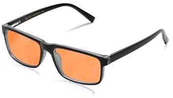 VMJFBJ Gafas Luz Azul Hombre Mujer con Lentes Ámbar, Filtro y Bloqueo de Luz Azul para Pantallas, Gaming y Reducir Fatiga Ocular - Gafas Gamer