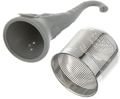 SMASOLO Colador De Té Infusor De Hojas De Acero Inoxidable Diseño Elefante, Filtro De Té Portátil Para Viaje, Herramienta Para Colar Taza Individual, Color Gris