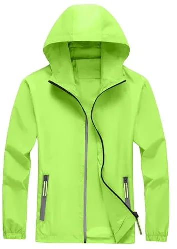 Genérico Chubasquero Hombre Ligera Montaña Invierno Chaqueta Invierno Caza Clásico Impermeable Cortavientos Hombre Termica Casual Softshell Senderismo Oktoberfest 2#Verde Fluorescente M