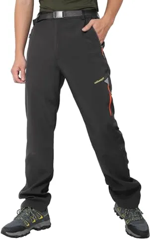 HomKuch Hombres Caminar Pantalones Pantalones de Senderismo al Aire Libre a Prueba de Viento Deportivos