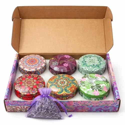 Velas Aromáticas para Regalo Set de Velas Decorativas y Perfumadas Pack Velas Aromáticas con Saquito de Lavanda Regalo Spa Natural Mujer Idea Original Cumpleaños Navidad Amiga