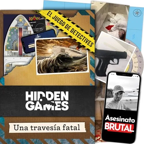 Hidden Games Escena del Crimen: Una Travesía Fatal, crimenes imperfectos, Exit Juego de Mesa de Misterio y Detectives cooperativo en el mar, 1-6 Jugadores, a Partir de 14 años, en español.