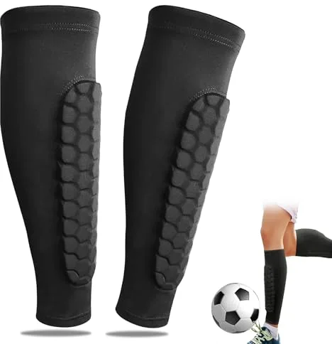 jatimdotin 1 par de Protectores Tibias de Fútbol, Espinilleras para Esquiar, Funda de Protección de Pantorrillas, Espinilleras para fútbol, Baloncesto, Deportes (Talla: S)