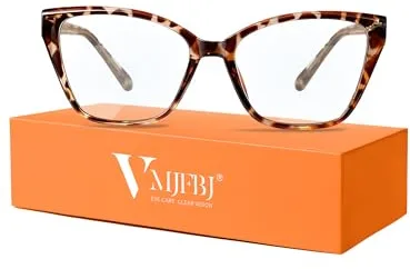 VMJFBJ Gafas Luz Azul Mujer Ojo De Gato Moda, Gafas Filtro Luz Azul Anti Luz Azul Bloqueo, TR90 Ligeras Para Pantallas De Ordenador, Gaming Y Uso Diario Antifatiga, Carey