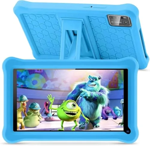 SANNUO Tablet para Niños 7 Pulgadas, Tablet Android 13 con 8GB RAM 64GB ROM (mpliable 256 GB), Control Parental, Pantalla IPS HD, GMS Certified, WiFi, Tableta Niños Educativo con Funda de EVA (Azul)