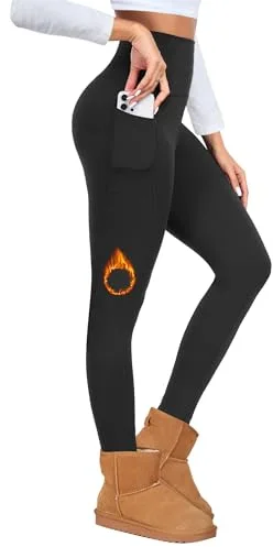 Opssaker Leggins Termicos Mujer Invierno Mallas Termicas Cálidos Forro Polar Pantalones