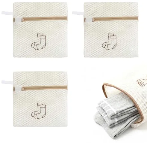 Bolsas de malla para colada 3 unidades resistentes – Organizador de ropa delicada con cremallera mejorada, bolsas protectoras para calcetines y prendas pequeñas, ideales para lavadora y secadora