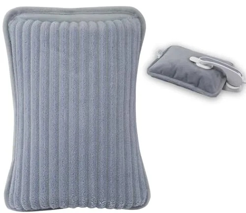 BEPER P203TFO002 Bolsa de agua caliente eléctrica con forro suave, inalámbrica, con compartimentos para las manos - Se calienta en 15 minutos, conserva el calor durante 2 horas, antisobrecalentamiento